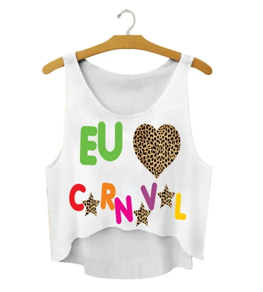 Blusa Cropped Carnaval Eu Amo Carnaval