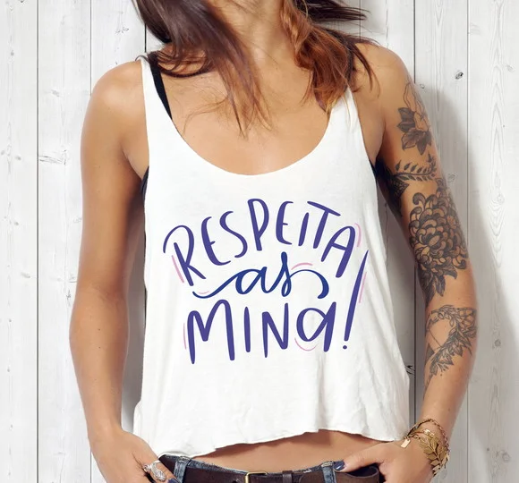Blusa Cropped Carnaval Respeita as Minas