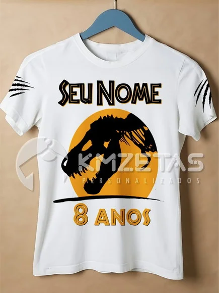 Blusa Dinossauro Fóssil Personalizada com Nome