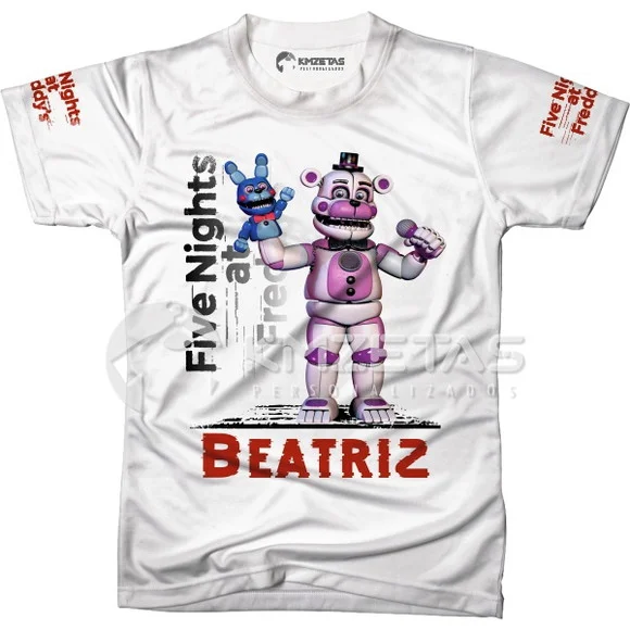 Blusa Five Nights At Freddy Animatronics Infantil Adulto