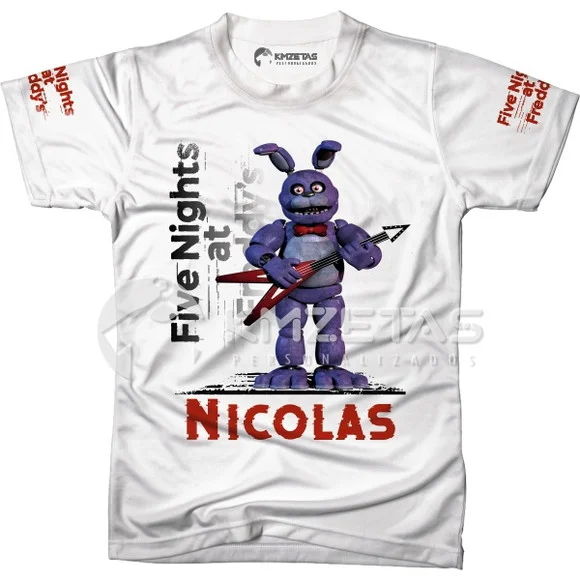 Blusa Five Nights At Freddy Bonnie Fnaf Infantil Adulto