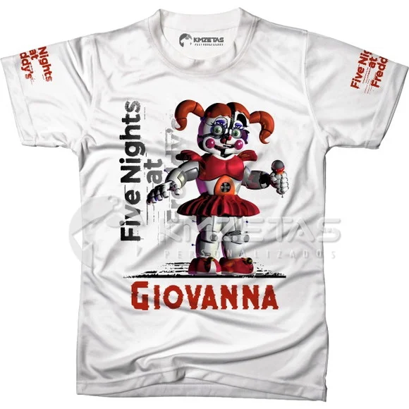 Blusa Five Nights At Freddy Circus Baby Boneca Fnaf