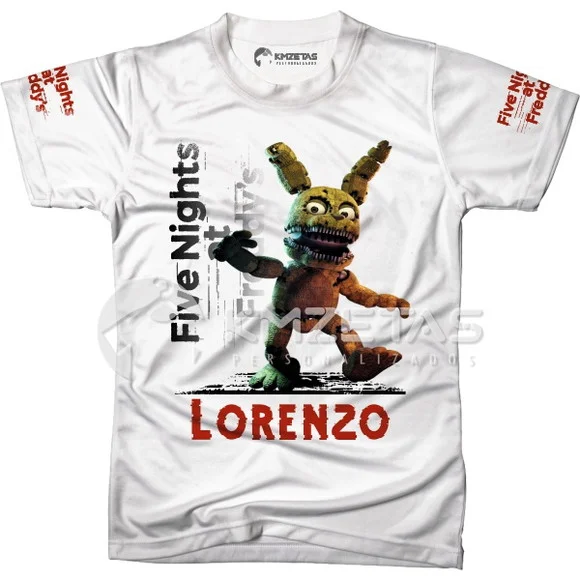 Blusa Five Nights At Freddy Plushtrap Infantil Adulto