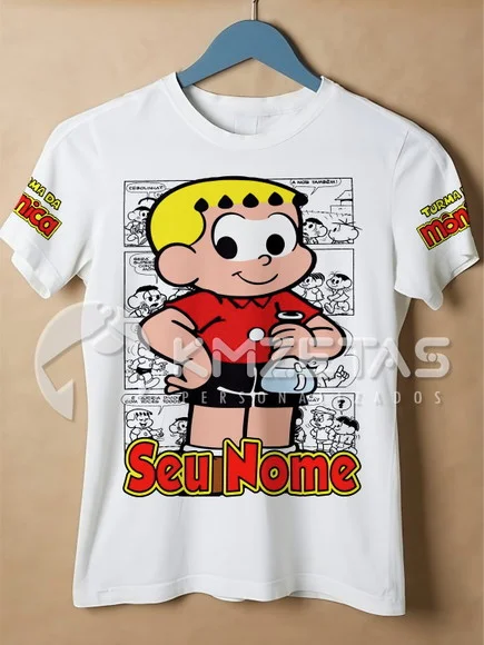 Blusa Franjinha Turma da Mônica Personalizada