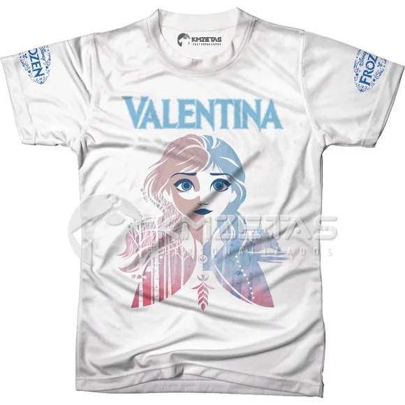 Blusa Frozen Anna Elsa Menina Infantil Personalizada
