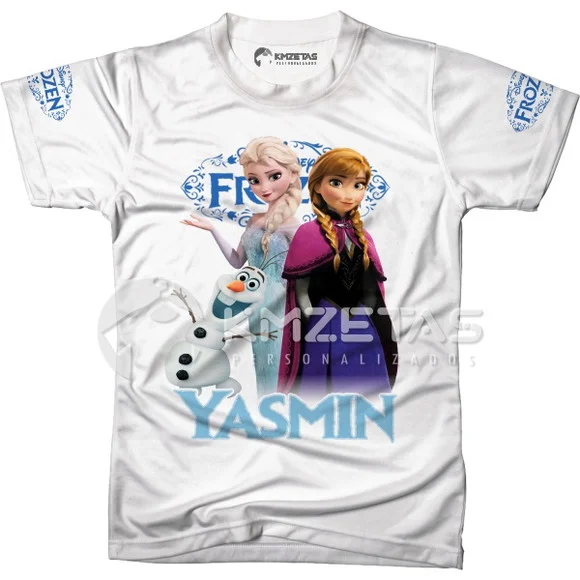 Blusa Frozen Anna Elsa Olaf Personalizada