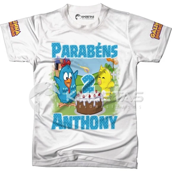 Blusa Galinha Pintadinha Festa Família Personalizada