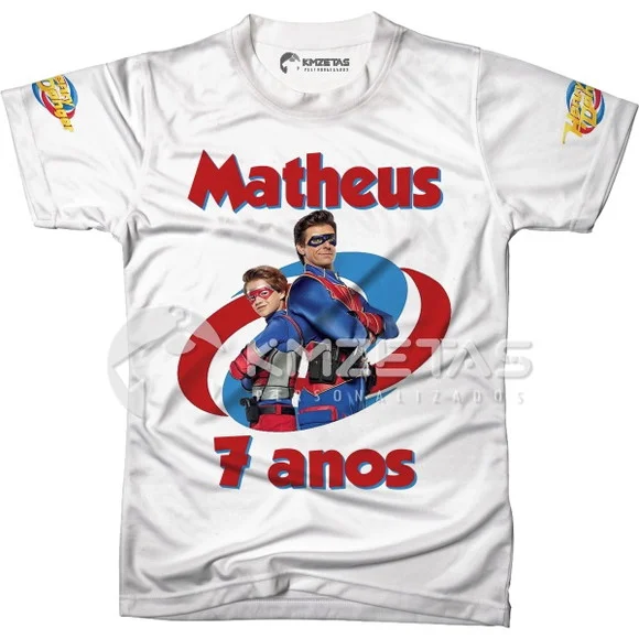 Blusa Henry Danger Festa Infantil Camiseta Personalizada
