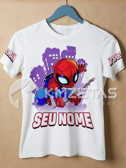 Blusa Homem Aranha Marvel Spider-man Personalizada
