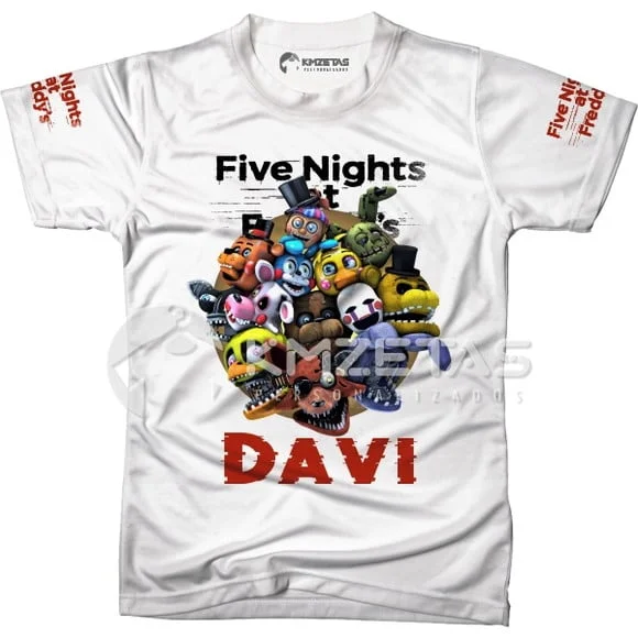 Blusa Infantil Five Nights At Freddy Fnaf Personalizada