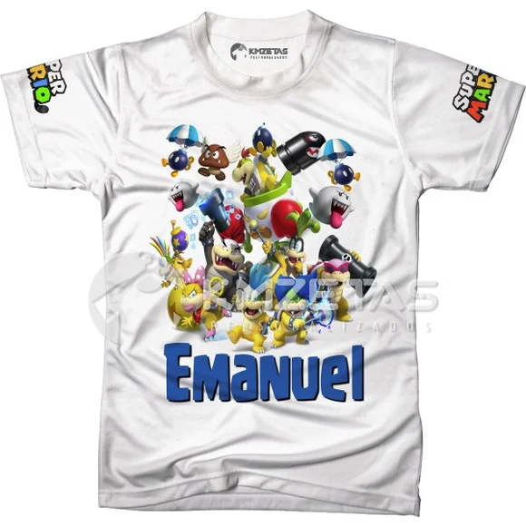Blusa Koopalings Super Mario Bros Infantil Adulto