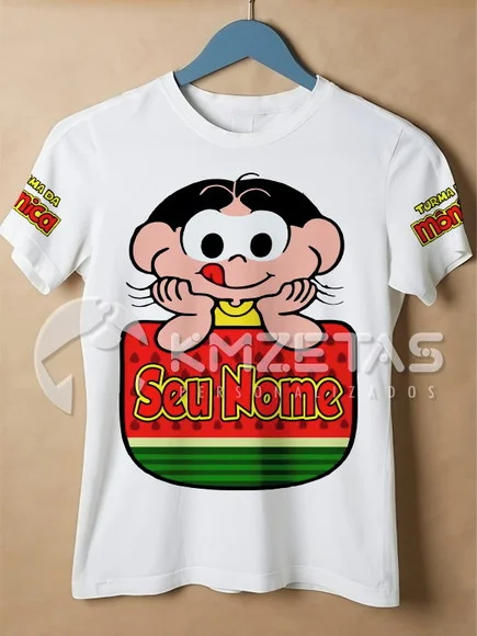 Blusa Magali Melancia Turma da Mônica Personalizada