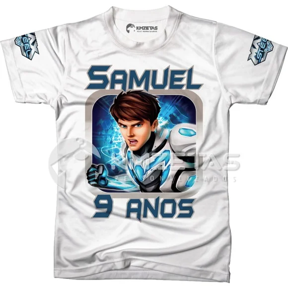 Blusa Max Steel Festa Infantil Personalizada