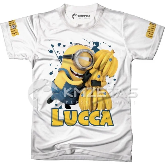 Blusa Minions Bananas Infantil Adulto Unissex Personalizada