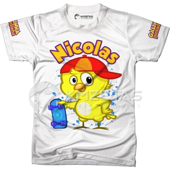 Blusa Pintinho Amarelinho Galinha Pintadinha Personalizada