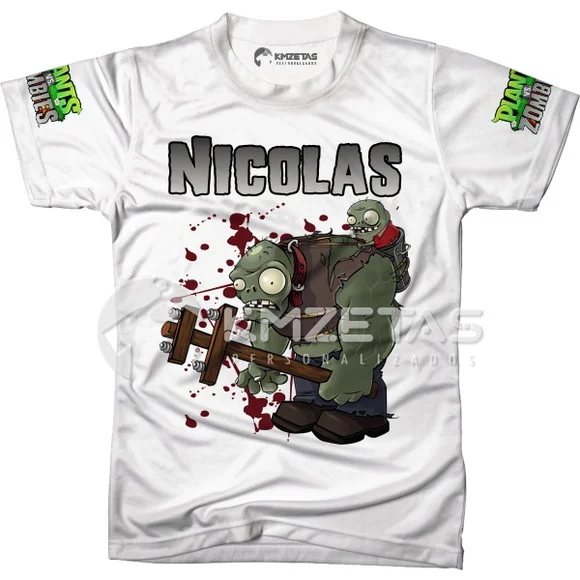 Blusa Plantas Vs Zumbis Personalizada