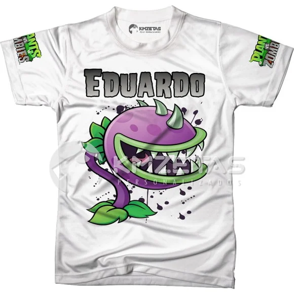 Blusa Plants Vs Zombies Carnivoras Infantil Adulto