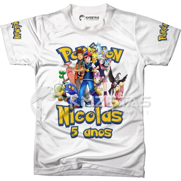 Blusa Pokemon Infantil Adulo Personalizada