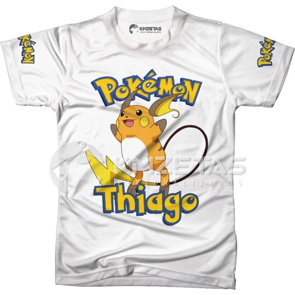 Blusa Raichu Pokemon Infantil Adulo Personalizada