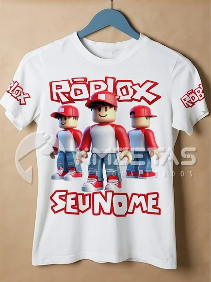 Blusa Roblox Game Jogo Infantil Adulto Camisa Personalizada
