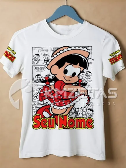 Blusa Rosinha Chico Turma da Mônica Personalizada