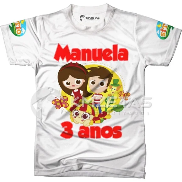 Blusa Sitio do Picapau Amarelo Aniversário Personalizada