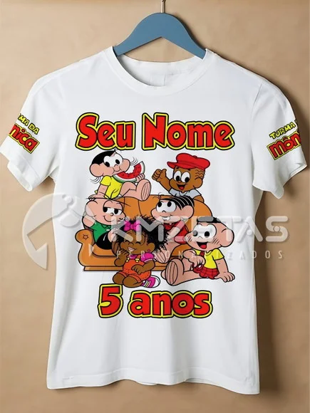 Blusa Turma da Mônica Festa Jeremias Personalizada