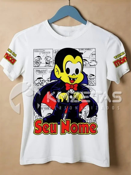 Blusa Zé Vampir Turma da Mônica Personalizada