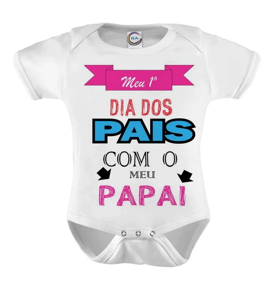 Body Infantil Meu Primeiro Dia dos Pais com Meu Papai