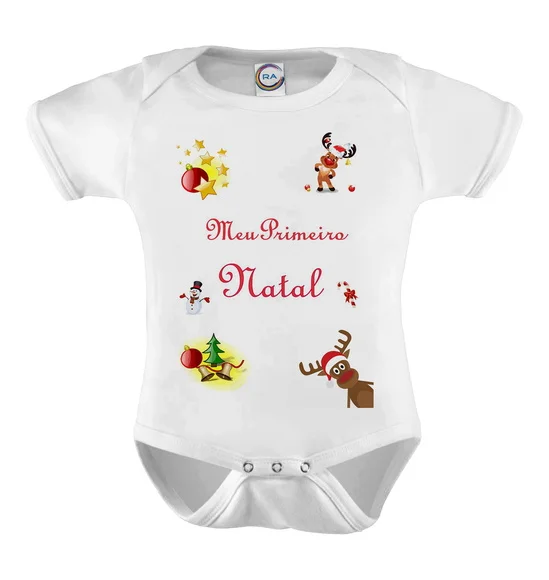 Body Infantil Meu Primeiro Natal