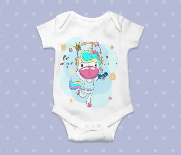 Body Infantil Unicórnio Cute