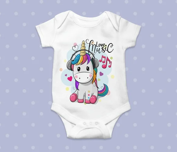 Body Infantil Unicórnio Cute