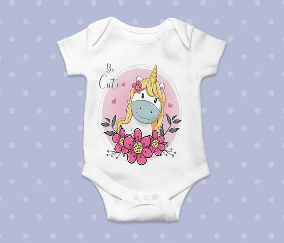 Body Infantil Unicórnio Cute