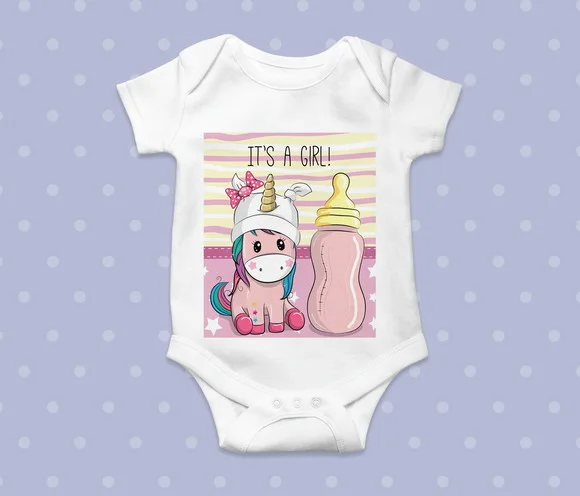 Body Infantil Unicórnio Cute