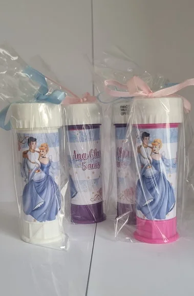 Bolinha de Sabão Personalizada Cinderela