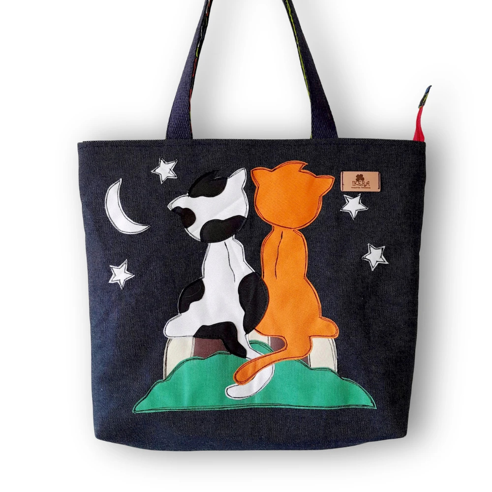 Bolsa Artesanal Feminina de Tecido Bordada à Mão Meu Pet
