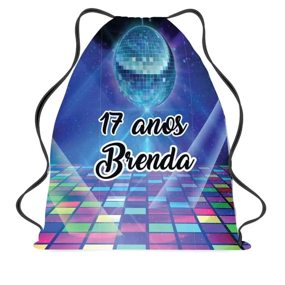 20 Bolsinha Sacochila Mochila Festa Balada Neon Aniversário