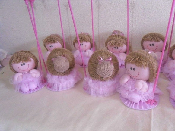 Boneca de Pano Bailarina 10 Centros de Mesa