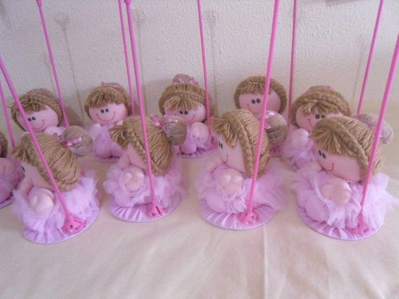 Boneca de Pano Bailarina 8 Centros de Mesa