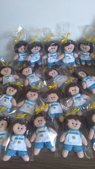 1 Kit 10 Bonecos com Uniforme para Escolas