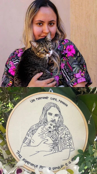 Bordado a partir de Fotografia - animais de estimação