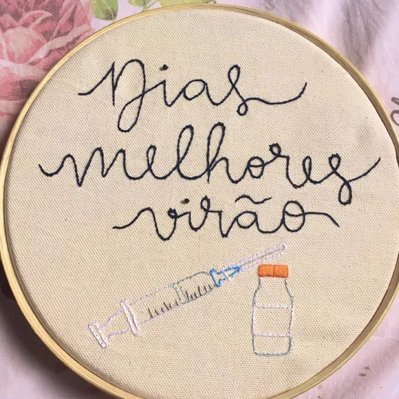 Bordado em Bastidor - Frases Motivacionais