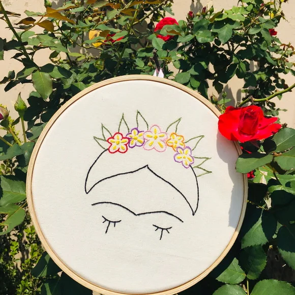 Frida Kahlo - Bordado em Bastidor