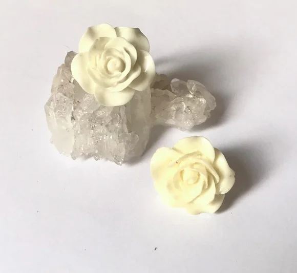 Brinco Flor e Pino Aço Inox