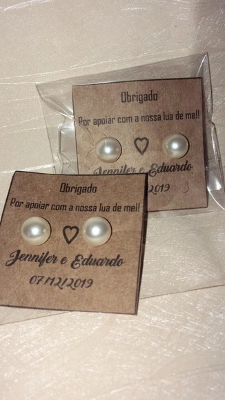 Brinco Personalizado Casamento