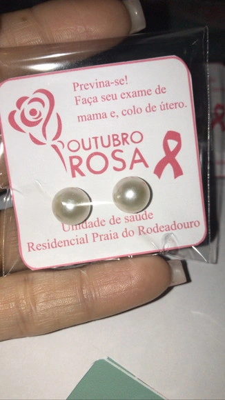 Brinco Personalizado Outubro Rosa
