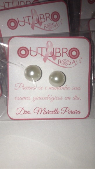 Brinco Personalizado Outubro Rosa