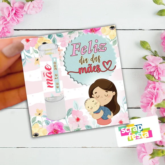 Brinde Card com Manteiga de Cacau Personalizado Dia das Mães