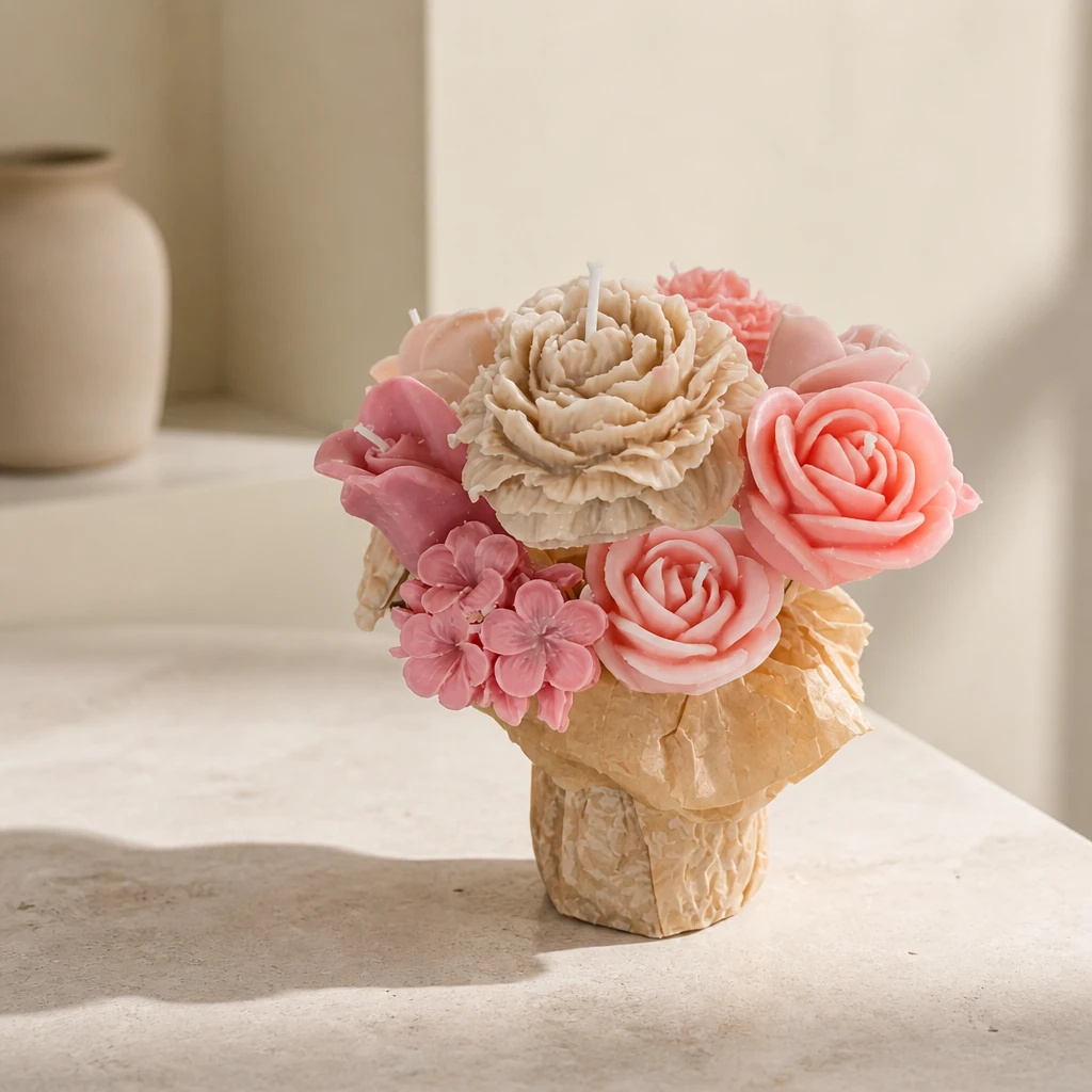 Buquê de Flores Aromáticas - Decoração em Velas