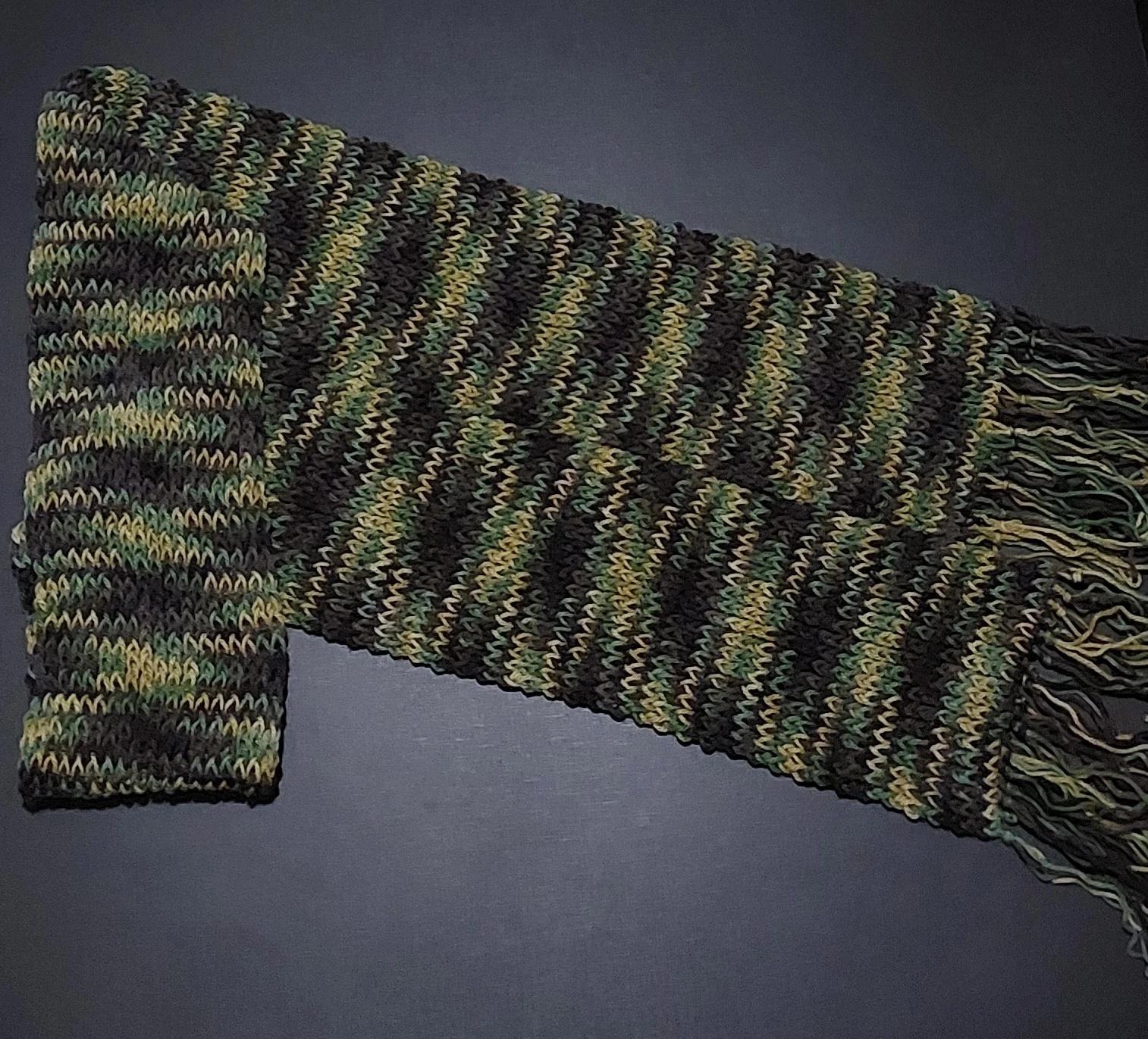 Cachecol verde mesclado camuflado